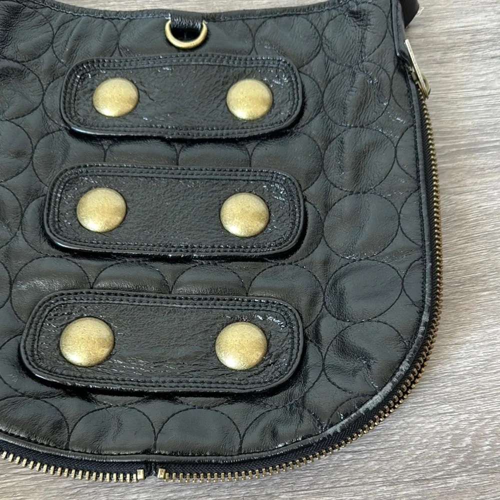 Cynthia Rowley Black Hobo with Gold-Tone Stud Accents